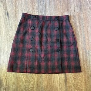 Pinko Buttoned Tartan High-Rise Mini Skirt | size 42